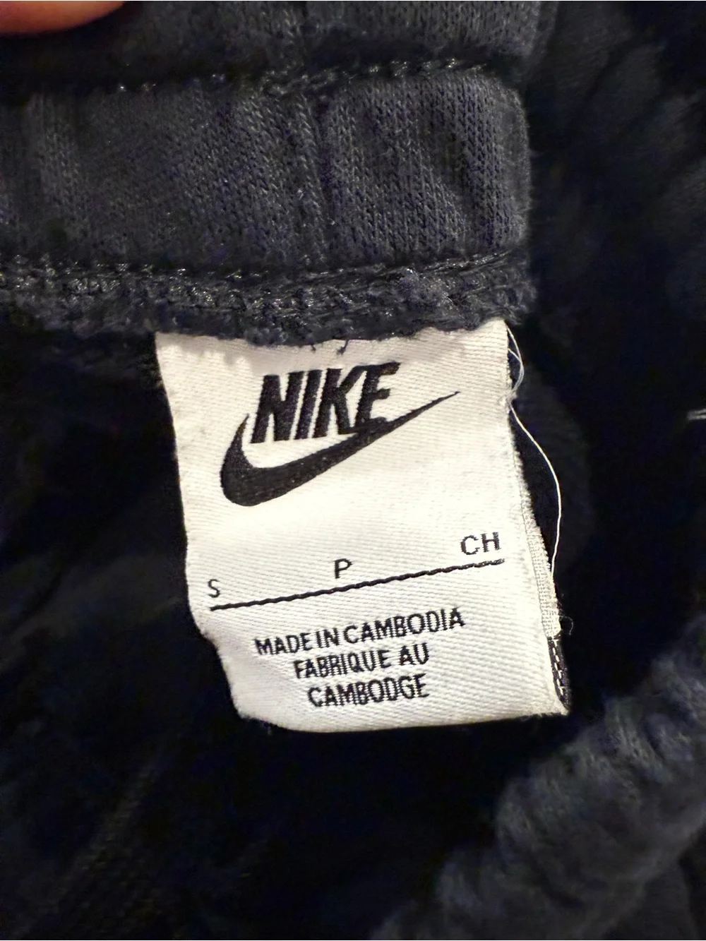 Nike Black Girl’s Athletic Shorts with White Logo size small drawstring pockets